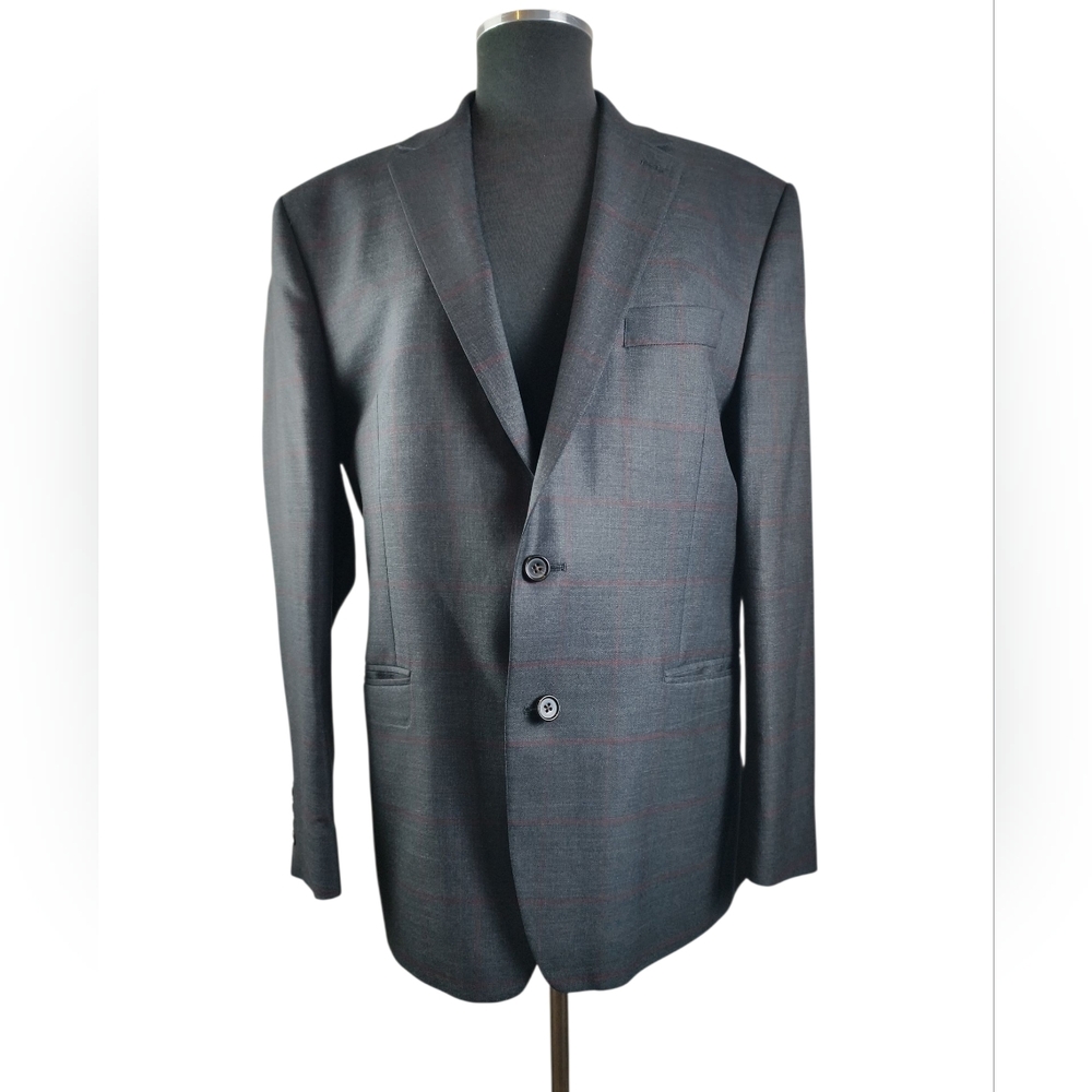Lauren Ralph Lauren 100% Wool Blazer 42R Grey Old Money Classic Chic Jacket